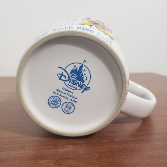 Disney Parks Coffee Mug Mickey Mouse Minnie 3D Design Kind White & Blue Ceramic - Picture 6 of 6